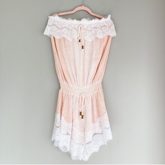 MUCHE & MUCHETTE**Nude Bounty Romper w/Lace**One Size $199 - Picture 2 of 10